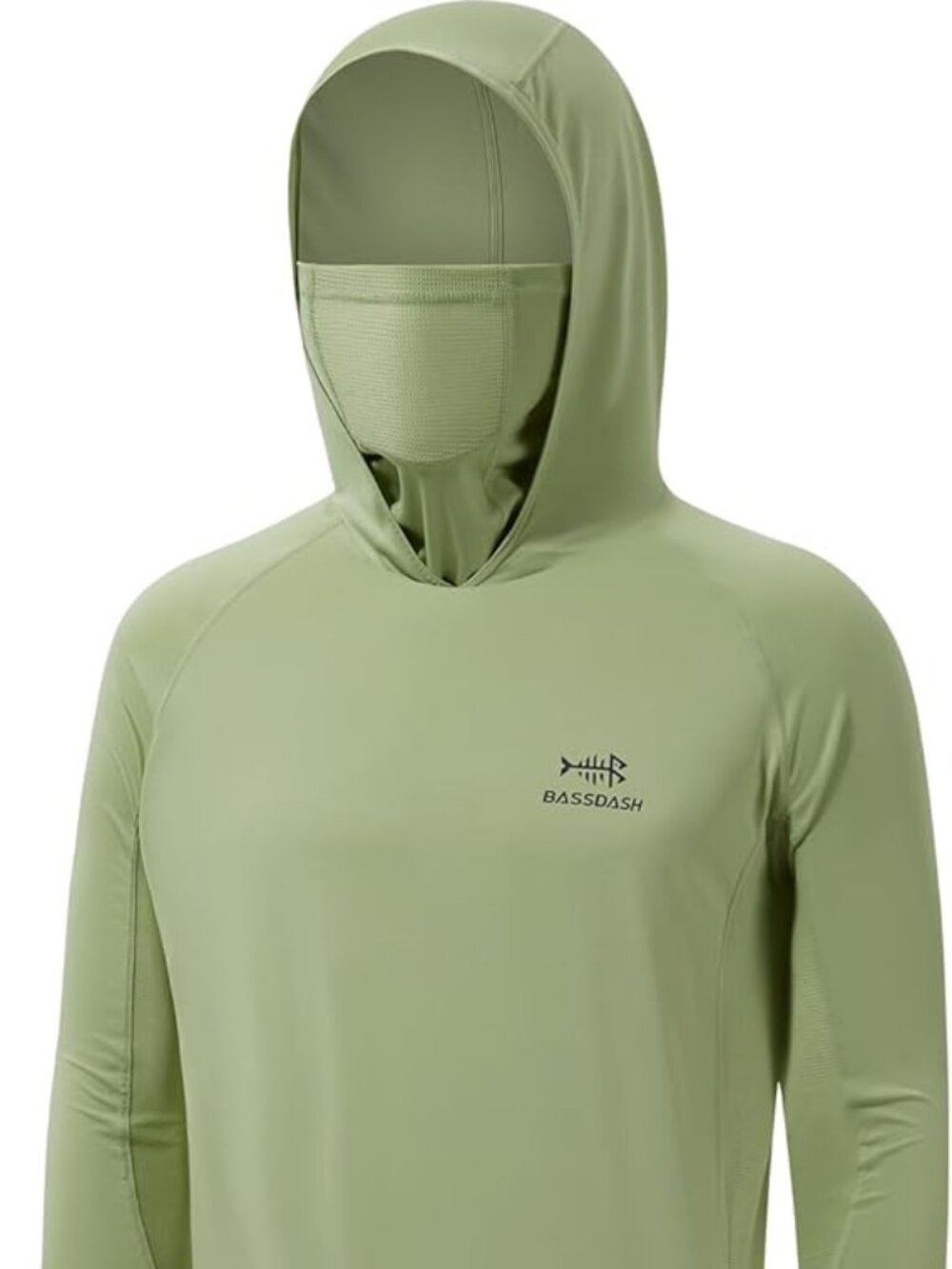 New Bassdash UPF 50+ Men's Long Sleeve T-Shirt with Mask